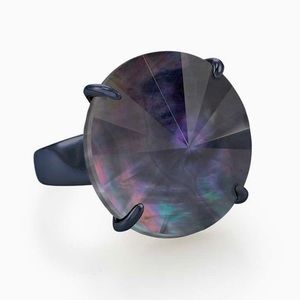 Kendra Scott Joile Navy Gunmetal Cocktail ring